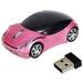 Car Shaped Wireless Computer Mouse Ergonomic Gaming Optical Mouse USB 2.4G Mini Receiver Office Accessories for PC Windows Laptop Notebook Mac Pink
