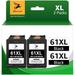 61XL Black Ink Cartridge 61 Black Ink Replacement for HP 61XL Black Ink for HP Envy 4500 5530 5535 5534 DeskJet 2540 1010 1000 OfficeJet 4630 2620 4635 (Black 2-Pack)