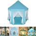 LELINTA Teepee Tent Kids Playhouse Castle Play Tent Children Fort Canvas Canopy for Indoor Outdoor with Carry Bag Portable Large Playhouse Blue for Boys and Girls