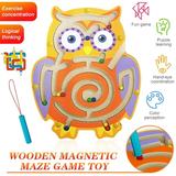 LNKOO Magnetic Maze Toys Montessori Labyrinth STEM Activity Puzzle Fine Motor Skill for Preschool Animals Birthday Party Favor Gift for Boy and Girl - Perfect for 3 4 5 and 6 Year Old