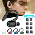 CNKOO Bluetooth 5.1 Headset Wireless Earbuds Earphones Stereo Headphones Ear Hook NEW(Black)(single ear (right ear loop)