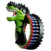 Dinosaur Blaster Toy Gun with 34 Soft Foam Dart Bullets Rechargeable Blaster Game Dart Bullet Toy Gifts for Kids Birthday Christmas Party Full Auto Wrist Blaster Game