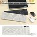 Deyuer Wireless Mouse Keyboard Kit Ultra-Thin Portable ABS 104 Keys 2.4GHz Silent Design Keyboard for Windows for Mac for Android OS