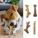 Yirtree Pet Teething Toy Smooth Teeth Texture Natural Materials Safe Attractive Relieve Stress Wood Fiber Antlers Pet Molar Toy for Teddy