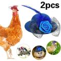 2022 Creative Chicken Helmet 2 Pcs Creative Chicken hat Funny Pet Helmet Cute Protection Hen Hat Bird Headgear Parrot Small Chick Ducks Poultry