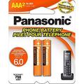 Panasonic HHR4DPA Genuine AAA NiMH Rechargeable Batteries for DECT Cordless Phones 2 Pack Orange