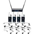 Vocopro 4 Channel UHF Wireless Headset & Lavalier Microphone System