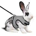 Rabbit Harness and Leash Soft Mesh Small Pet Harness No Pulling Comfort Padded Vest for Guinea Pigs Ferret Chinchilla Bunny Rats Iguana Hamster