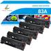 True Image 5-Pack Compatible Toner Cartridge with Chip for HP CF283A 83A Work with HP LaserJet Pro MFP M125rnw M126nw M126a M127fn M128fn M225dw Printer (Black)