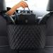 Homelove Car Net Pocket Handbag Holder Car Backseat Organizer Pu Leather Seat Storage Net Bag Seat Back Net Bag for Purse Handbag Phone and Documents Storage Driver Storage Netting Pouch Black