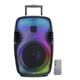 Technical Pro 2000W Rechargeable 15 Inch Two way Bluetooth Loudspeaker with SD USB 1/4 Microphone Inputs LED Visual