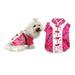 Pink Chinese Cutie Dog Costume Traditional Asian Dress Fabric Woven Buttons (Size 3)