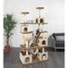 Go Pet Club 87.5-in Cat Tree & Condo Scratching Post Tower Beige