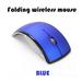 PRAETER 2.4G Foldable Wireless Optical Mouse Computer Mouse Mini Travel Notebook Mute Mouse USB Receiver for Laptop PC Blue