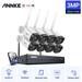 ANNKE WS200 8 Channel 5MP Wireless NVR Security System with 8pcs 3MP HD WiFi IP Cameras 100 ft Night Vision H.264+ Smart Motion Alerts Audio Record AI Human Detection IP66 Waterproof with 1T HDD