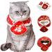 Walbest Cat Chinese New Year Scarf Pet Bandana Cat Winter Christmas Warm Red Scarf Only Puppy and Kitten