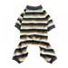 SLPUSH Dog Pajamas Pjs Puppy Clothes Striped Colored Cotton Doggie Onesie Pet Shirt Cat Jumpsuit Dog Outfit