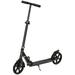 Soozier Kick Scooter for 12 Years and Up Folding Scooter with 3-Level Height Adjustable Handlebar Big Wheels and Rear Wheel Brake Black