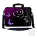 LSS 17 inch Laptop Sleeve Bag Notebook with Extra Side Pocket Soft Carrying Handle & Removable Shoulder Strap for 16 17 17.3 17.4 - Butterfly Heart Floral