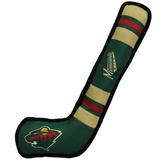 Pets First NHL Minnesota Wild Hockey Stick Toy for Dogs & Cats - Heavy-Duty Durable Dog Toy with Squeaker