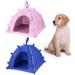 Cat Tent Cave Bed for Cat Small Dog Pet Puppy Kennel Dog Cat Folding House Bed Tent Hut Soft Microfiber Indoor Pet Bed Tent Warm Cozy Cave Blue/Pink