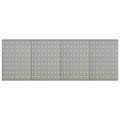 Dcenta 4 Piece Wall-Mounted Peg Boards Steel Wall Panels with Holes Metal Tool Pegboards Storage Organizer Gray for Garage Workbench Workshop 63 x 22.8 x 0.4 Inches (L x W x T)