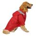 HDE Dog Raincoat Double Layer Zip Rain Jacket with Hood for Small to Large Dogs Red XL