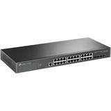 TP-Link TL-SG3428X | 24 Port Gigabit Switch 4 x 10GE SFP+ Slots | L2+ Smart Managed | Omada SDN Integrated | IPv6 | Static Routing | Support QoS IGMP & LAG | Limited Lifetime Protection