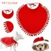 Happy Date Christmas Dog Costume Cat Red Xmas Cloak with Pompoms Pet Santa Cape for Party Cosplay Dressing Up for Cats and Small Medium Dogs