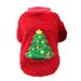 Yuehao Christmas Sweaters for Dogs Dog Cat Warm Fleece Christmas Pet Clothes Celebrate Christmas with Your Pets Dog Sweaters for Small Dogs Red