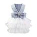 Dog Doggie Party Gowns One Piece Bowknot Dress Cute Pet Dress Pet Prom Clothes Puppy Princess Dress Blue X-Small