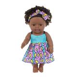 Baby Dolls Black Girl Dolls Lifelike Girl Black Baby Doll Handmade Soft Realistic Baby Dolls for 2 Year Old Girls and Up Fashion Black Baby Doll Play Doll for KidsGifts for Family