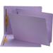 Smead End Tab Fastener File Folders with Shelf-Master Reinforced Tab Letter - 8 1/2 x 11 Sheet Size - 2 x 2B Fastener(s) - 2 Fastener Capacity - Straight Tab Cut - 11 pt. Folder Thickness - Lavende