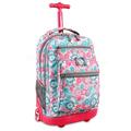 J World Girls and Womens Sundance 20 Rolling Backpack with Laptop Sleeve for School and Travel Blue Raspberry