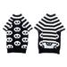 Hemoton Dog Clothes Halloween Skull Heads Sweaters Small Dog Outfit Pet Costumes Size XXS