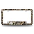 Los Angeles NBA Lakers Chrome Metal License Plate Frame with Bold Mossy Oak Camouflaged Camo Design