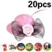 2022 20 Pcs Chicken Hats for Hens Tiny Pets Funny Chicken Accessories Adjustable Elastic Strap Fashion Feather Hat for Rooster Duck Parrot Poultry Stylish Show Costume