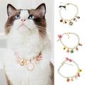 D-GROEE Pet Imitation Pearl Collar 1 Pack Adjustable Pet Imitation Pearl Necklace Cat Pearl Collars with Christmas Cartoon Pendant Decor for Cats Dogs