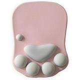 Cat Paw Mouse Pad with Wrist Rest Soft Gel Wrist Rest Pad Cute Design-cushioning and Comfortable Mouse Pad