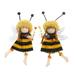 Wmkox8yii Plush Toys Plush Dolls 2pcs Bee Festival Cute Girl Pendant Creative Bee Festival Sun Flower Spring Decoration Toy