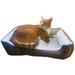 Small 24 Ã—18 Luxury Pet Bed for Dogs or Cats - Super Soft Machine Washable Waterproof Non-Slip Underside Low Front Wall for Easy Entering & Exiting