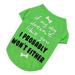 Dog Printed Pullover Cute Pet Dress Cat Dog Sweater Winter Warm Vest Pet Dog Jacket Small Dogs Shirt Tops Green X-Large