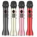 Deyuer 3 in 1 Wireless Karaoke Bluetooth-compatible Speaker Handheld Singing Recording Microphone