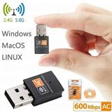 lulshou USB WiFi Adapter AC600Mbps 2.4/5GHz Wireless USB Mini WiFi Network Adapter 802.11 Mini Wireless for Laptop/Desktop/PC