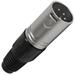 Seismic Audio - 4 Pin XLR Male Connector - Nickel Plated Finish - Pro Audio Silver - SAPT247