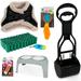 PETSWORLD Pet Starter Kit Warm Black Harness for Large Dogs Pet Bowl Dog Ball Toy Bacon Toy Pooper Scooper + Dog Waste Bags