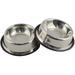 Ludlz Stainless Steel Dog Bowl with Rubber Base for Small/Medium/Large Dogs Pets Feeder Bowl and Water Bowl Perfect Choice