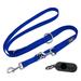 DDOXX Nylon Dog Leash 3-Way Adjustable 6.6 ft - for Dogs Large & Small - Double Dog