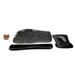 Logitech MK550 Comfort Wave Wireless Keyboard & Mouse Combo Home Office Active Lifestyle Must-Have Modern Bundle with Mini Mirror Portable Wireless Bluetooth Speaker Gel Wrist Pad & Gel Mouse Pad