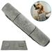 Pet Towel Soft Polyester Microfiber Pet Bath Towel Embroidered Towel Strong Water Absorption Quick Drying Towel for Pets 50*100cm/19.65*39.30 inch Gray